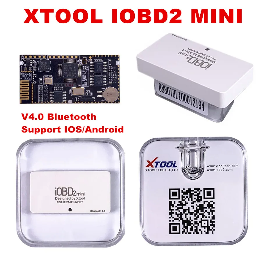 

50pcs/lot 100% Original XTOOL iOBD2 Mini Code Reader Scanner V4.0 Bluetooth For All OBDII Protocols Better Than ELM327 OBD2 Tool