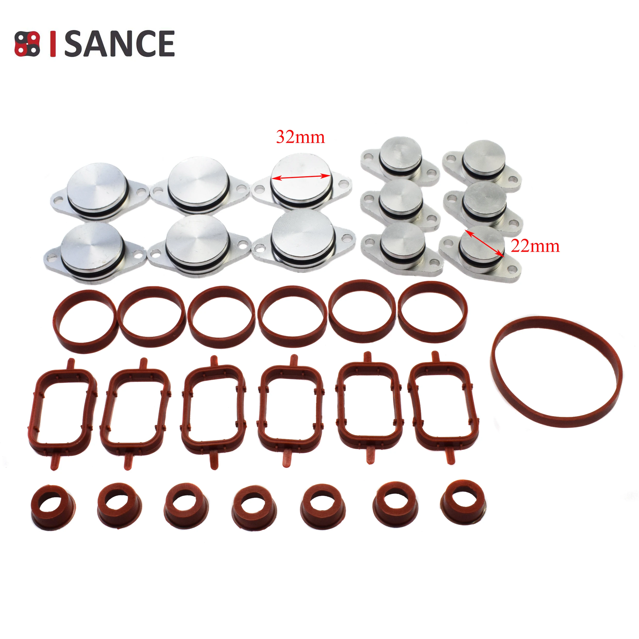 Уплотнительные кольца ISANCE 22 / 32 мм для BMW 325d 330d 530d 730d 535d 330xd 330Cd 525d|Воздухозаборники|