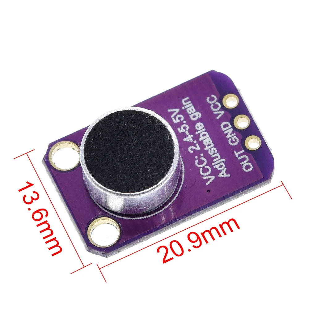 Модуль усилителя микрофона MAX4466 eletret Плата с регулируемым коэффициентом усиления