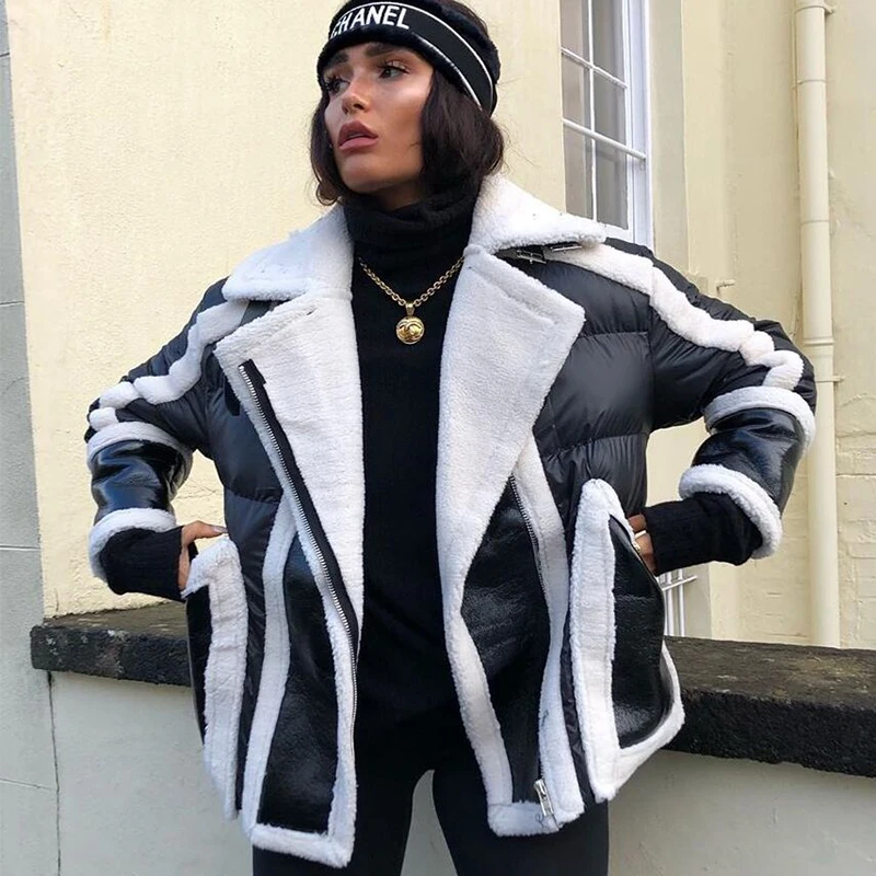 Парка женская с капюшоном зимняя свободная ярких цветов CEPRASK 2021 | Женская одежда