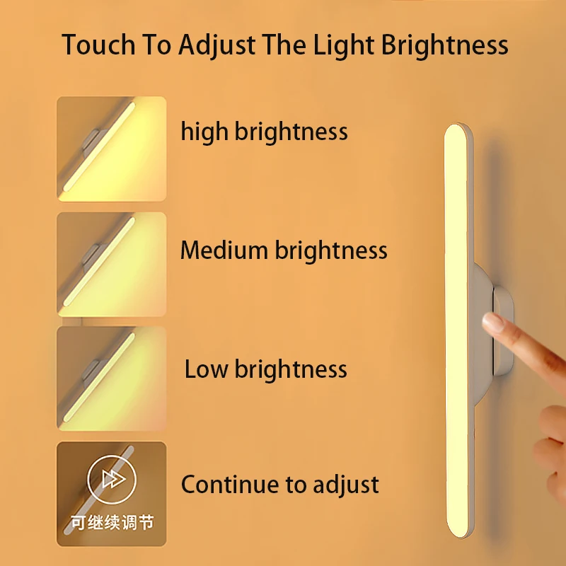 14 leds cabinet light touch to adjust ligth cupboard wardrobe bed lamp led under cabinet night light for closet stairs kitchen free global shipping
