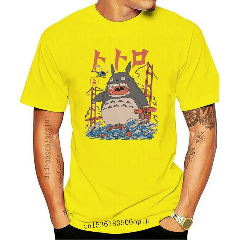 

New Totoro Attacks Funny T-Shirt Studio Ghibli Anime Japanese Men'S Women'S Tee Sportswear Tee Shirt