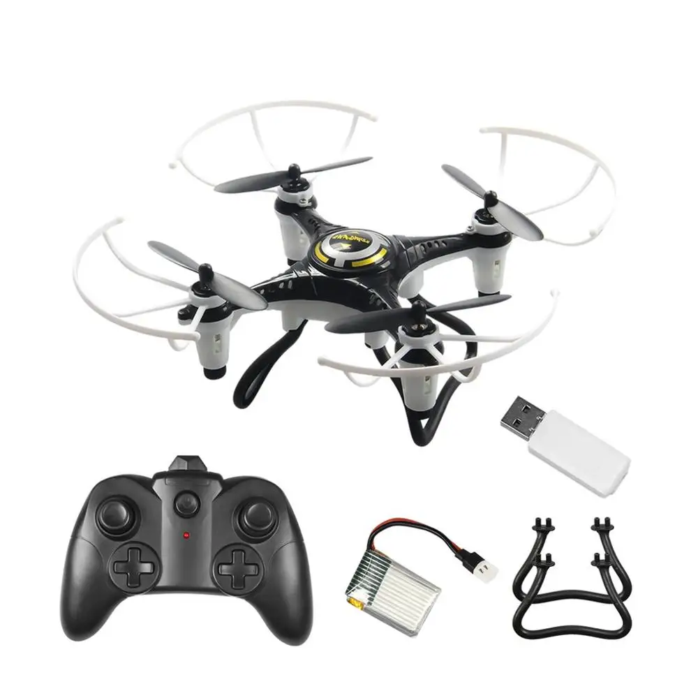 black 1bat JX815-2 мини дрона с дистанционным управлением 2,4 ГГц 4-канальном пульте дистанционного управления Управление Дрон 360 Rolling Безголовый режим RC самолета со штативом подарок для детей - Цвет: black 1bat