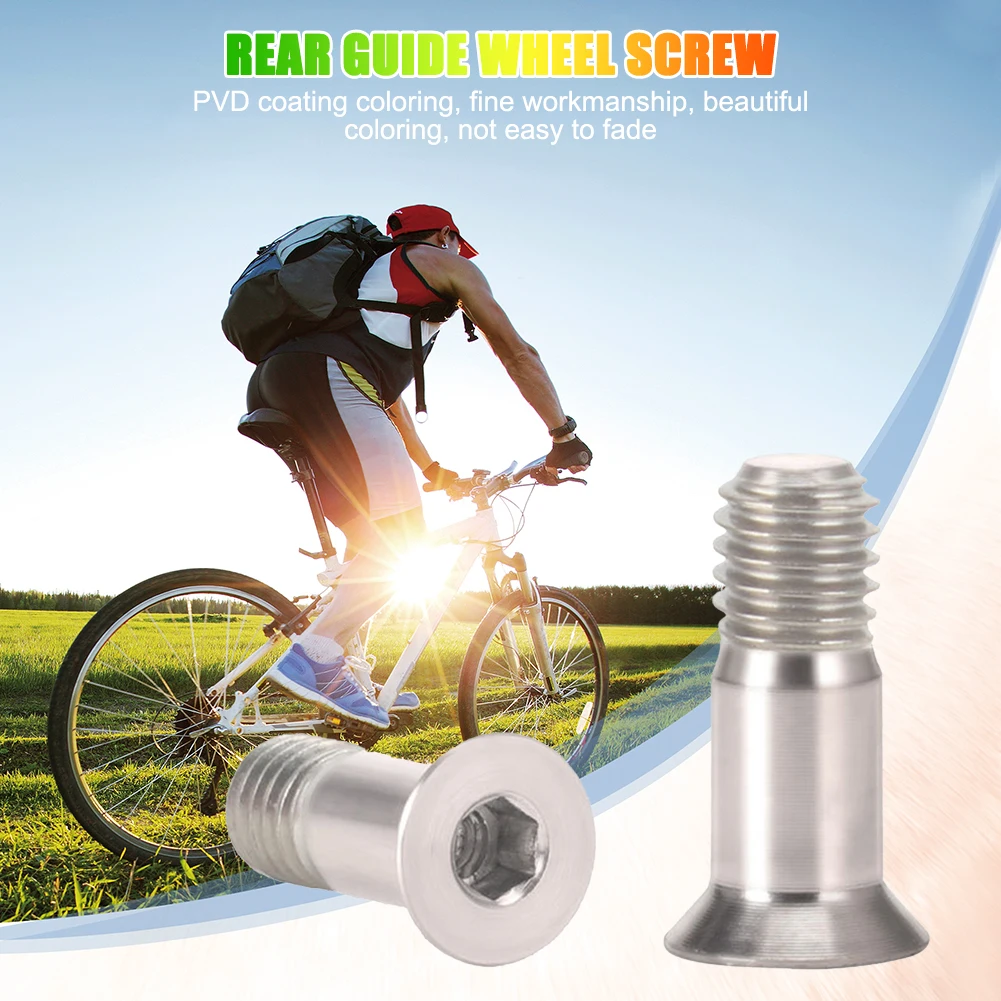 2 шт. шестигранный головы Ti сплав велосипед задний переключатель опорное колесо