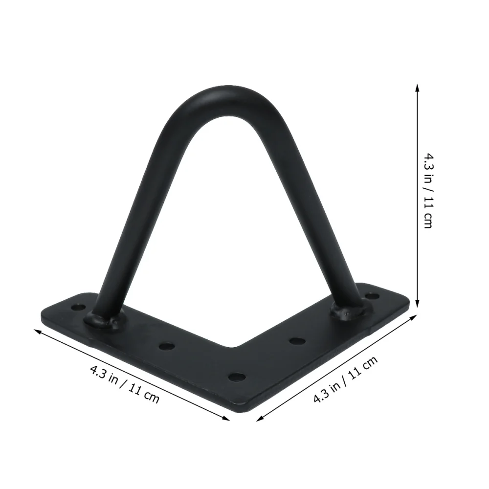 

4 Inch Size Simple Table Bracket Reinforced Metal Table Leg Set U-shaped Simple Style Table Legs(Black)