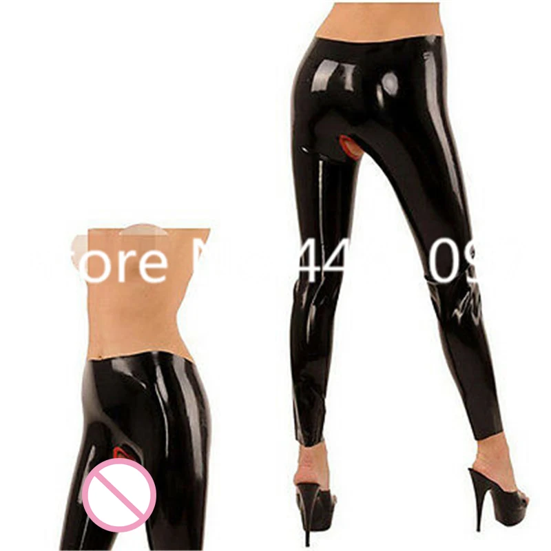 Соблазнительные латексные женские брюки Уникальные резиновые Клубная