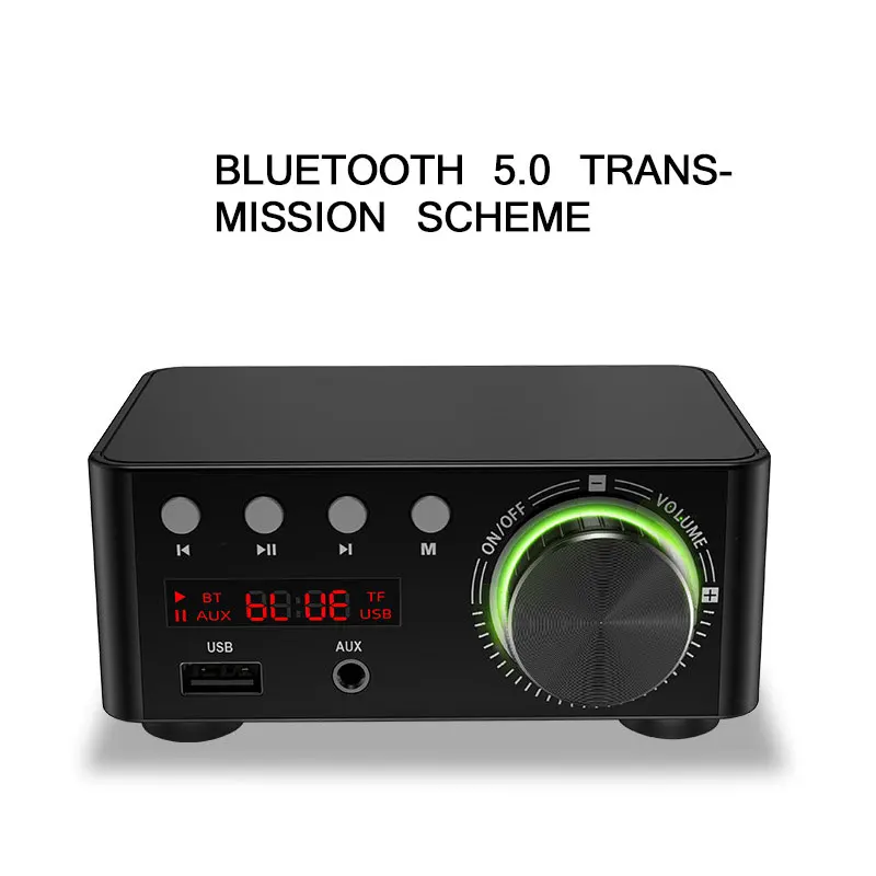 50WX2 Bluetooth 5 0 усилитель мощности плата приемник стерео аудио Amp USB TF музыкальный