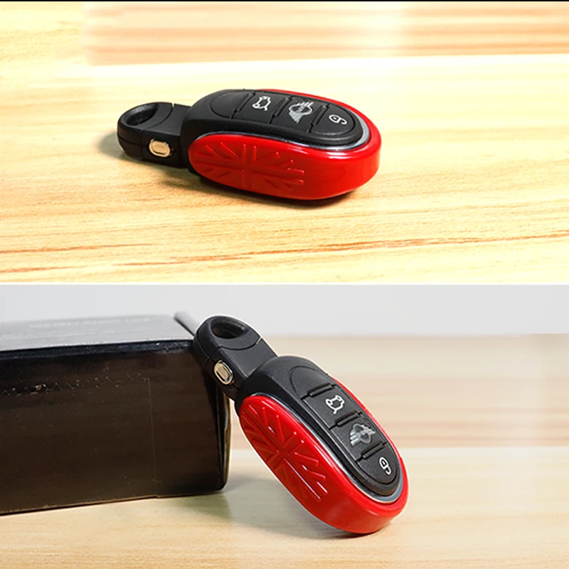 JDM автомобильный Стайлинг ABS чехол для ключей с цепочкой Union Jack Mini Cooper JCW F54 F55 F56 F57 F60