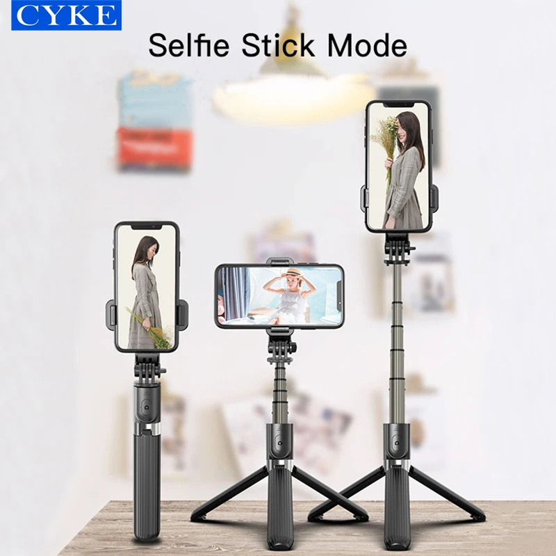 

CYKE L03 Portable Bluetooths Selfie Stick With Tripod Extendable Monopod Handheld Gimbal Stabilizer Smartphone Gopro Cameras