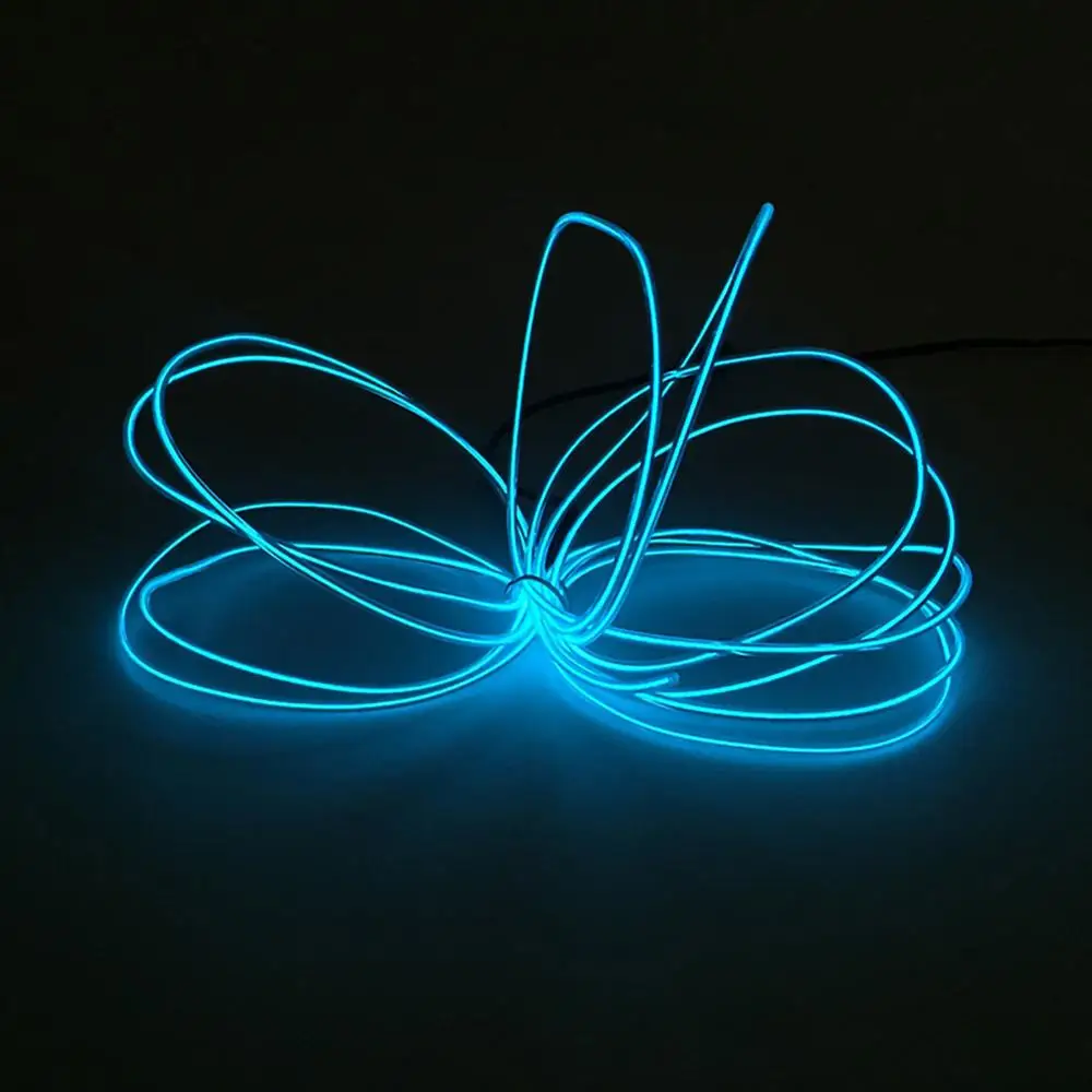 2 м светодиодный гибкий EL провода неоновый светильник s свечение полосы вечерние