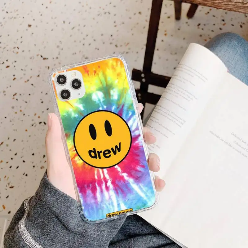 

Luxury brand Justin Bieber drew house Phone Case Transparent for iPhone 11 12 mini pro XS MAX 8 7 6 6S Plus X 5S SE 2020 XR