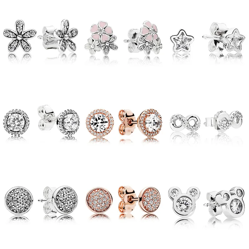 

Серьги женские из серебра 925 пробы, 9 видов