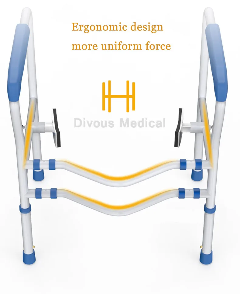 

Усиленный подлокотник для унитаза с регулируемой высотой, портативный усилитель для реабилитации и ухода за домашними людьми для пожилых л...