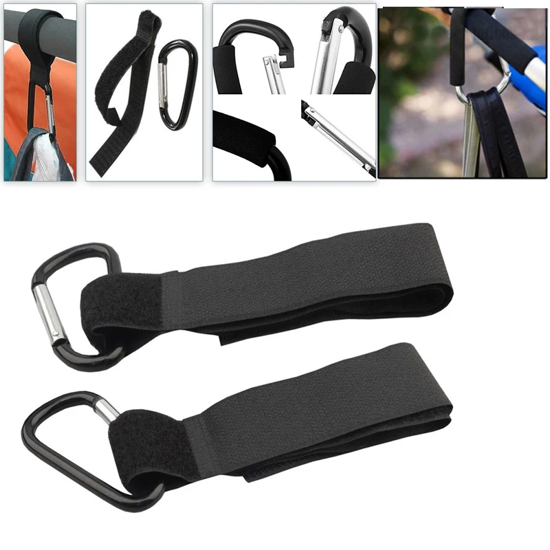 

2021 New 2Pc Universal Buggy Mummy Pushchair Pram Stroller Hook Shopping Bag