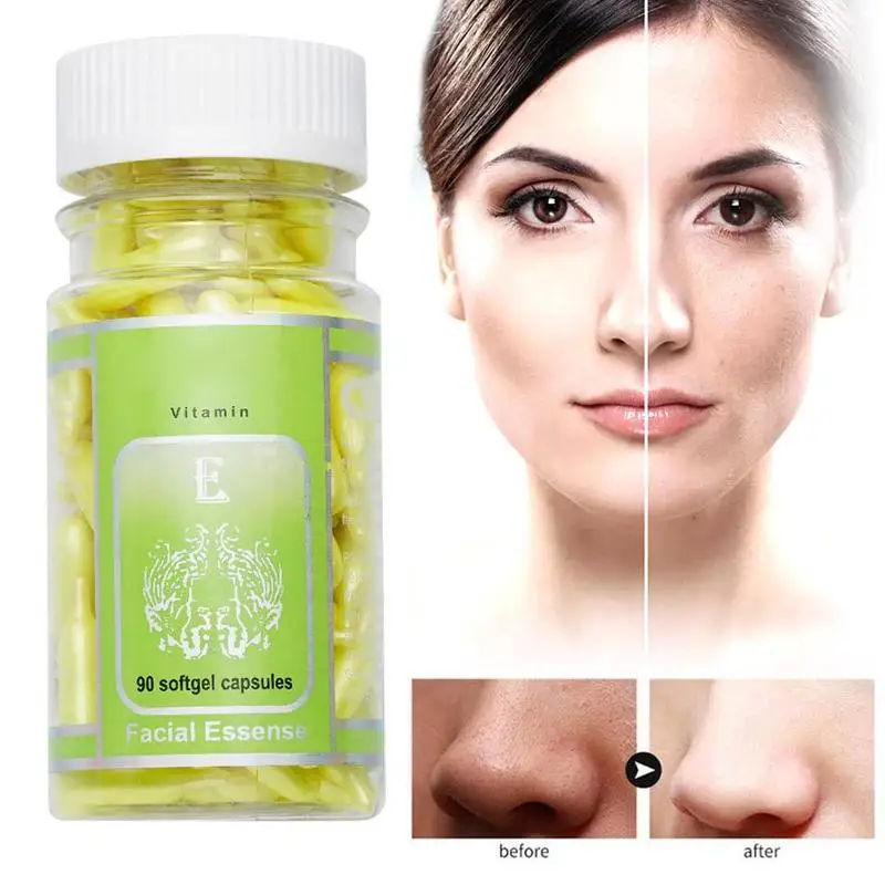 

Vitamin E Capsules Moisturizing Nutrition Whitening Cream Ve Skin Freckle Serum Spot Acne Removing Capsule 90pcs/bottle
