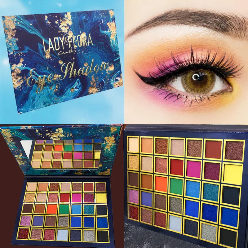 35 цветов мерцающие матовые пигментные Блестки для макияжа закат тени век Палитра