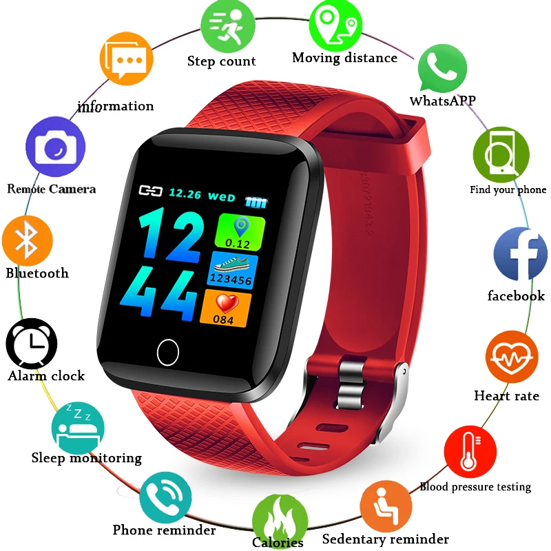 

LIGE Smart Bracelet Wristband Heart-Rate Blood-Pressure-Monitor Multi-Function Sport Waterproof Women Smart Watch