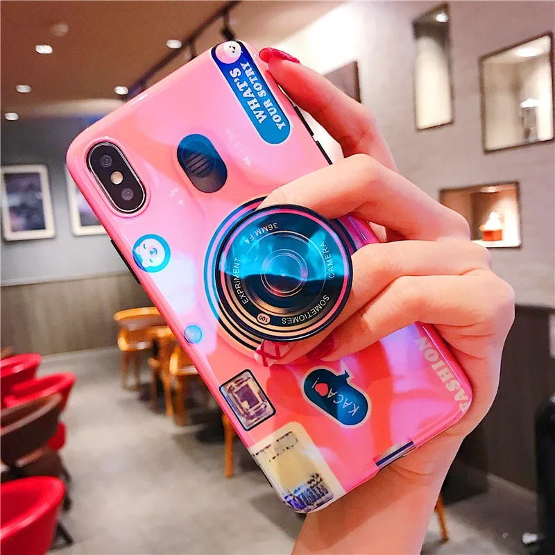 Blue Ray Case For Samsung M20 M10 J2 Core A70 A50 A40 A30 A20 Cover Camera Printed IMD Shell Soft Silicone Coque | Мобильные
