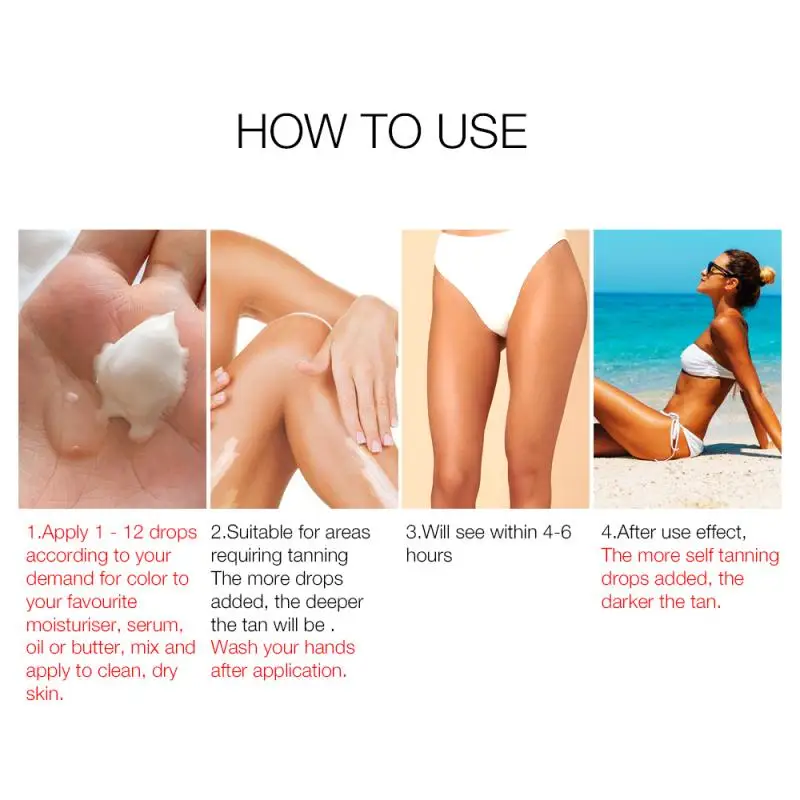 30ml Sun Tan Oil No Solarium Cream Tanning Salon For The Body Sunblock Makeup Foundation Fast Spray Without UV Damage TSLM1 |