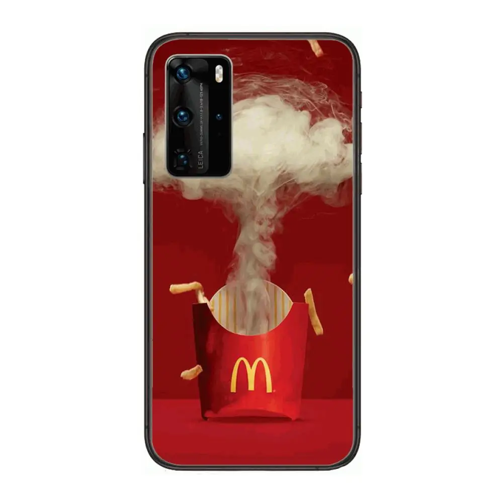 

Good-looking McDonald's Phone Case For Huawei P 40 30 20 10 9 8 Lite E Pro Plus Black Etui Coque Painting Hoesjes comic fashion