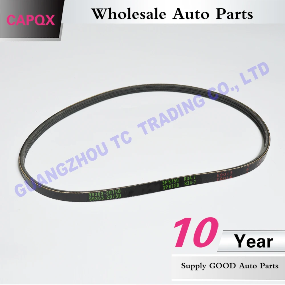 Резиновая v-образная лента CAPQX 3PK750 для TOYOTA Camry 2 SXV10 SXV20 750 мм 3 ребра 99363-20750-83 99363-20750