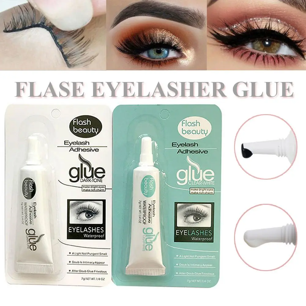 

1Pcs 7g Eyelash Glue White Black Waterproof False Eyelashes Glue Makeup Adhesive Strong Eye Lash Glue Makeup Cosmetic Tools