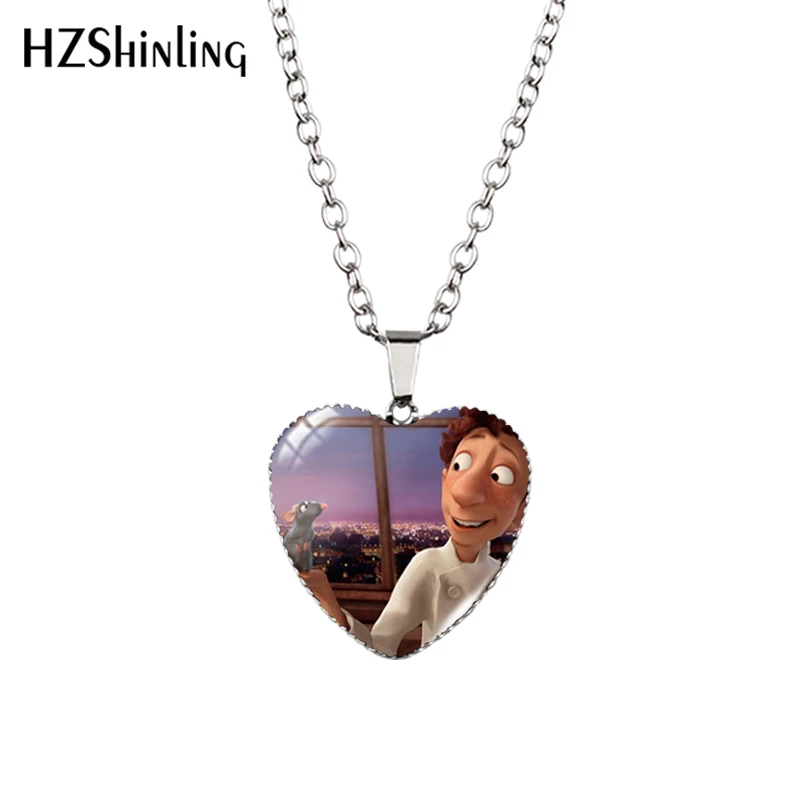 Новое ожерелье с сердцем Рататуй маленький шеф-повар Реми мышь кулон в форме