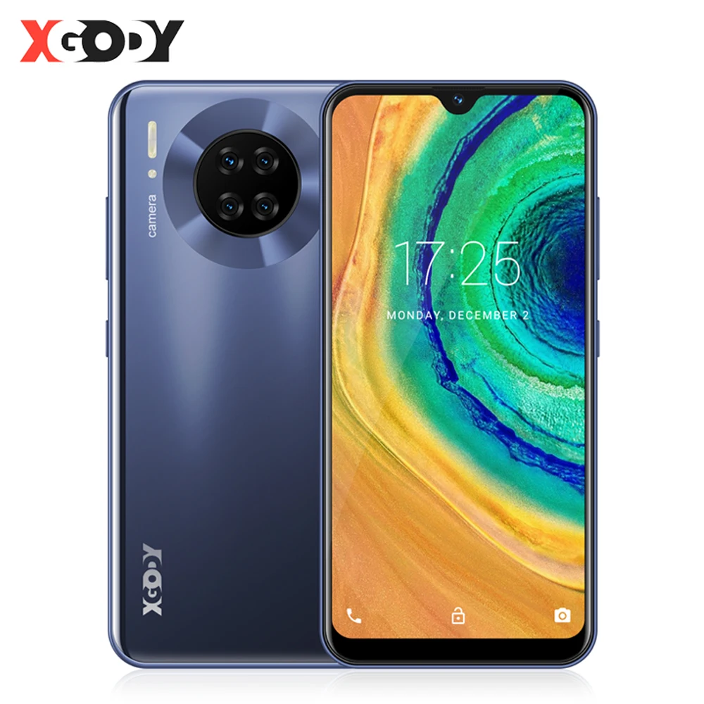 

XGODY Mate 30 4G Смартфон Android 9.0 6.26 " Большой экран 3ГБ 32ГБ MTK6737 Четырехъядерный 8МП 2850мАч Face ID Разблокировать Мобильный Телефон смартфоны