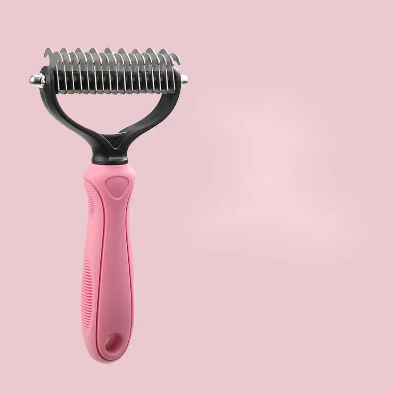 

New Style Pet Comb Dog Open Knot Rake Comb Double-sided Stainless Steel Knife Head Pet Knotted Hair Removal Comb Pet Supplies