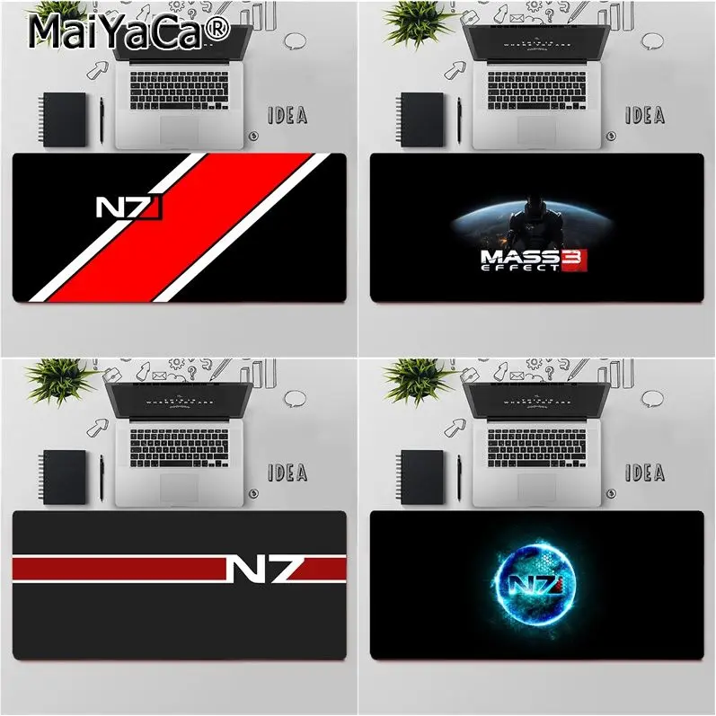 

Maiyaca High Quality Mass Effect N7 Game Logo Beautiful Anime Mouse Mat Rubber Computer Gaming mousepad