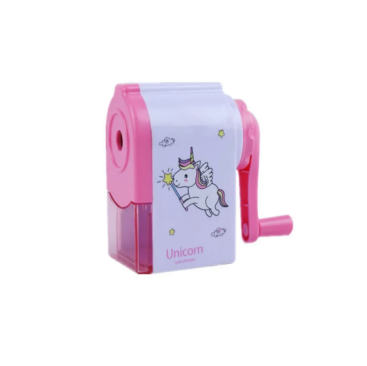 

Hand Crank Pencil Sharpener Manual Pen Cutter Tool Cartoon Hand Shaking Sharpener for Pencil