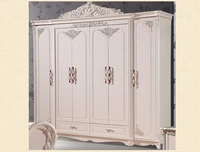 six door wardrobe antique white european whole wardrobe french rural furniture 02