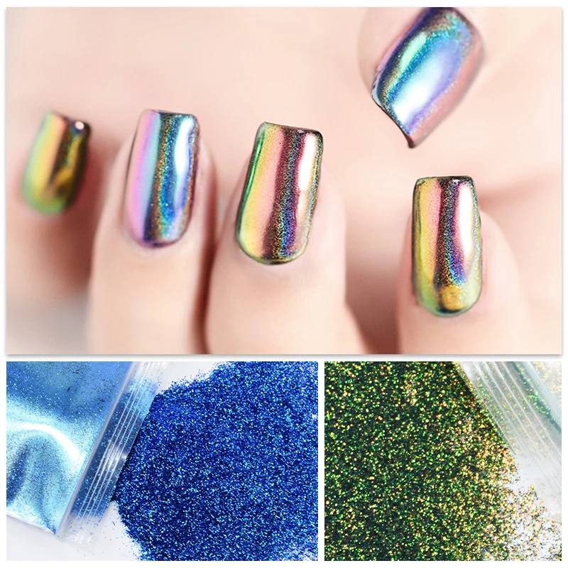 

10G Nail Chameleon 008 Powder 12Colors=Red/Blue...Extra-fine Glitter 0.2mm Powder Dust For Nail Art Glitter Chameleon Powder 1pc