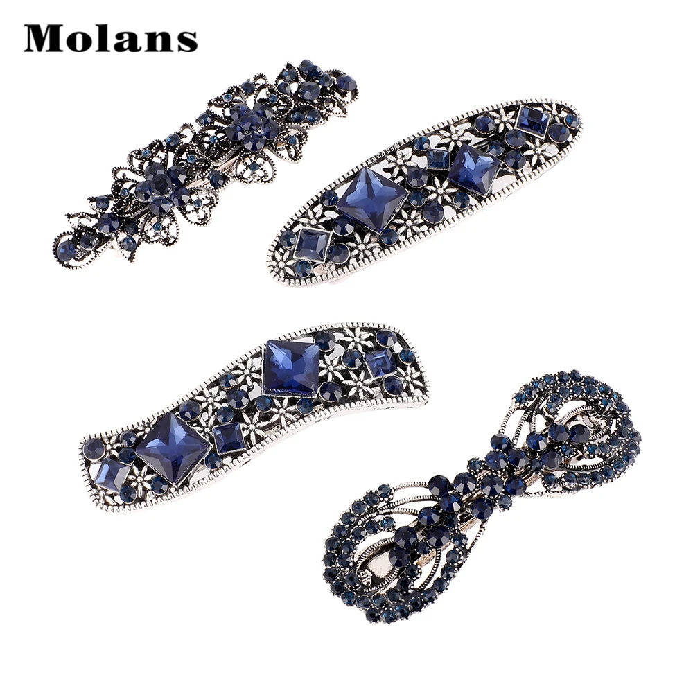 

MOLANS 2022 стразы заколка для волос с бантом женские аксессуары для волос для девочек ретро заколки для волос алмазная заколка Весенняя заколка...