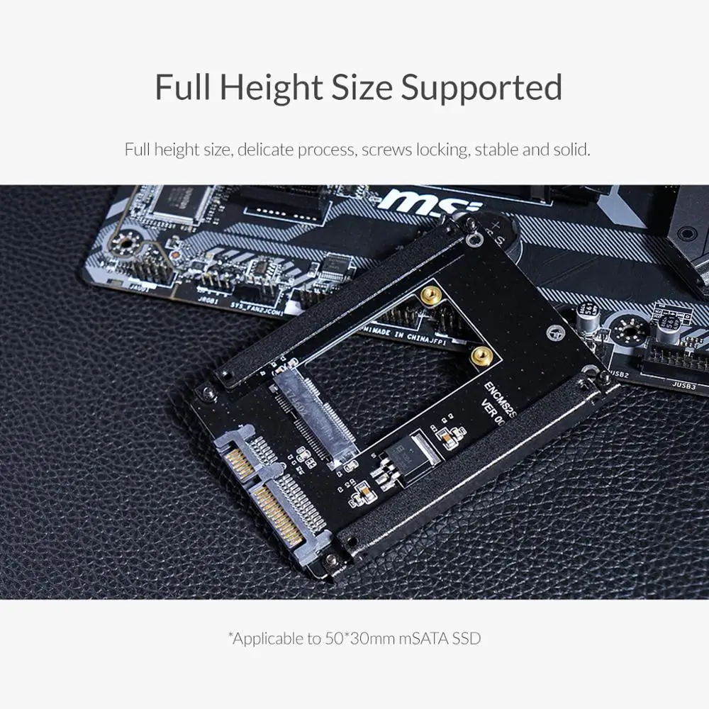 Адаптер ORICO с mSATA на 2 5 &quotSATA 22PIN адаптер SSD поддерживаемая высота SATA3 для 25X30 |