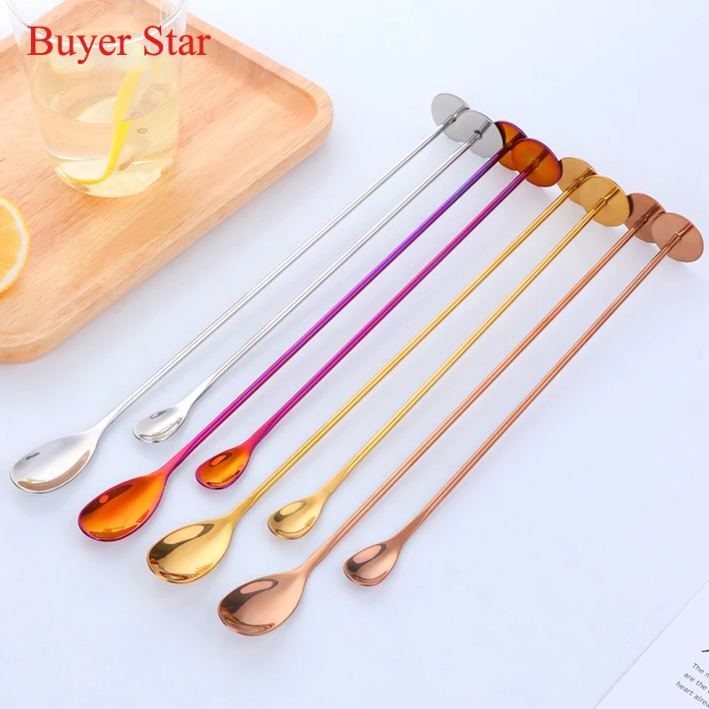 2 шт./компл. золото Нержавеющая сталь Коктейльная барная ложка долговечная