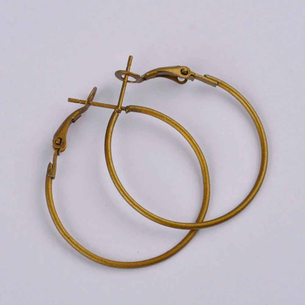 

500 шт античные бронзовые 30 мм Серьги-кольца, круглые серьги, ювелирные изделия, аксессуары