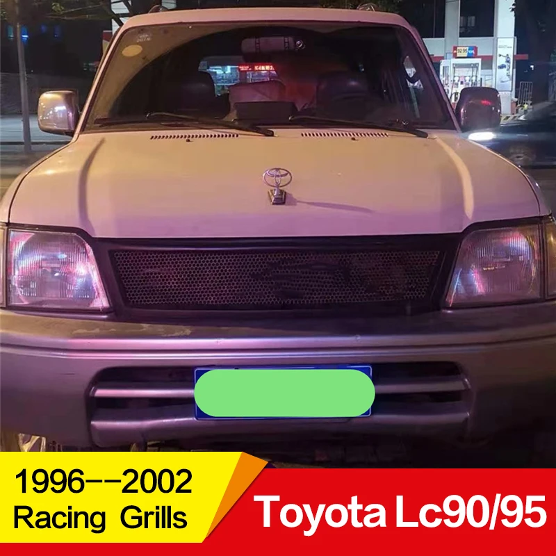 Используется для toyota land cruiser prado Racing Grills 1996-2002 год углеродного волокна LC90 LC95 3400 2700 решетка крышка аксессуары