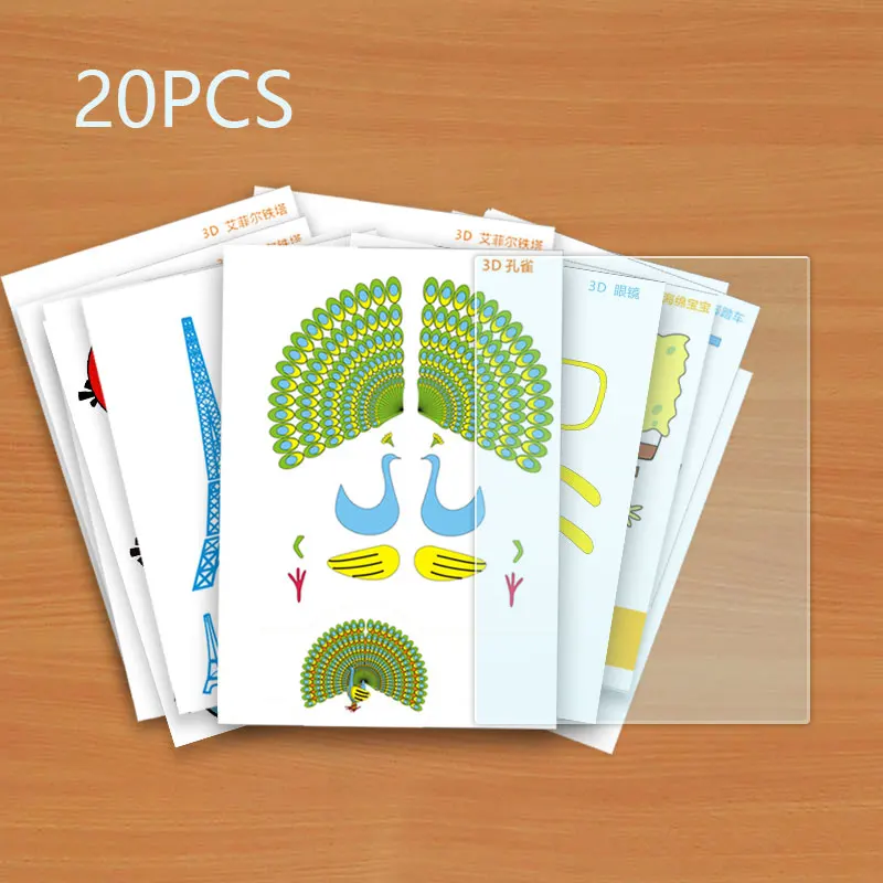 only 20 paper models Myriwell 3d Ручка RP100A/RP100B и abs Филамент pla пластик 3d Ручка 3 d ручка умный ребенок подарок на день рождения игрушки 3D Ручка - Цвет: only 20 paper models