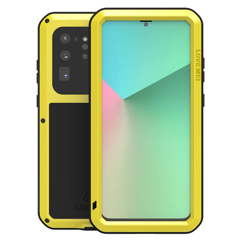 

Metal Aluminum Dustproof Shockproof Phone Case For Samsung Galaxy S20 Ultra Heavy Duty 360 Full Protection Doom Armor Cover
