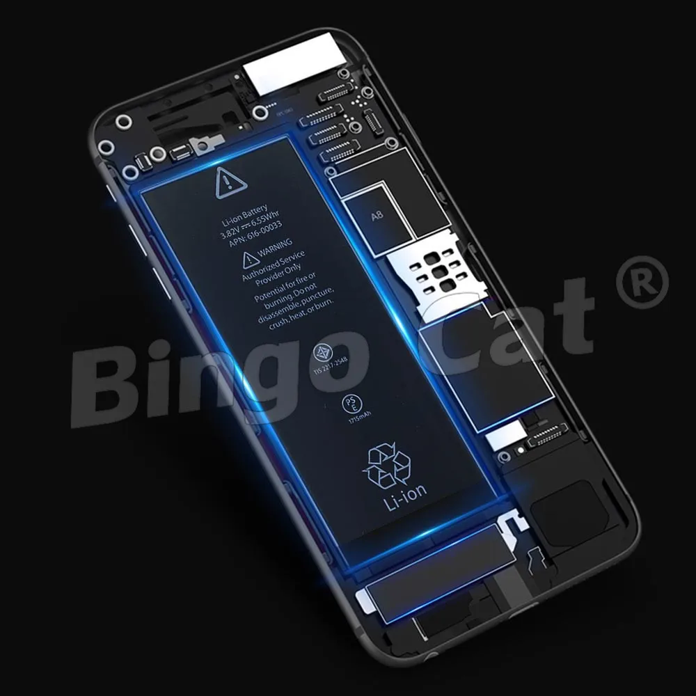 2pc original capacity battery for iphone 6s 7 8 6 plus zero cycle replacement bateria for apple 6p 6sp 7p 8p mobile phone parts free global shipping