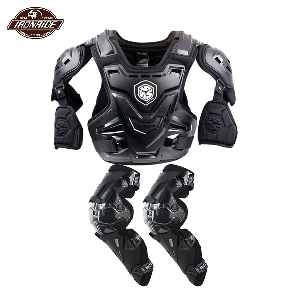 

Мотоциклетная куртка SCOYCO, бронированная безрукавка для мотокросса, нагрудная защита для спины, для гонок по бездорожью, защита для колена