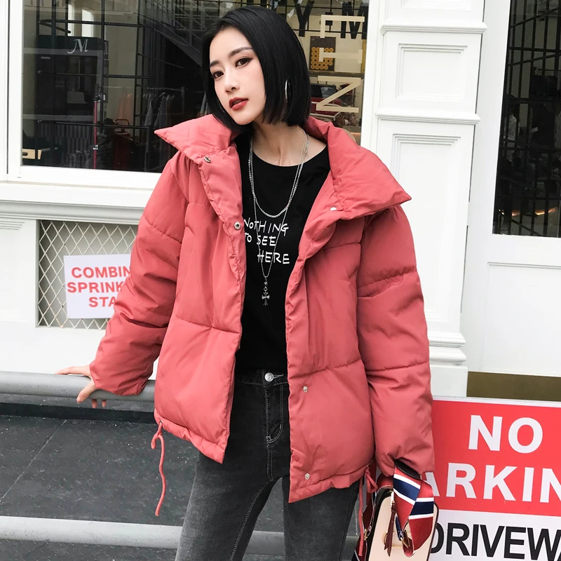 Luzuzi осенне зимняя куртка Женское пальто модная женская со стоячим воротником