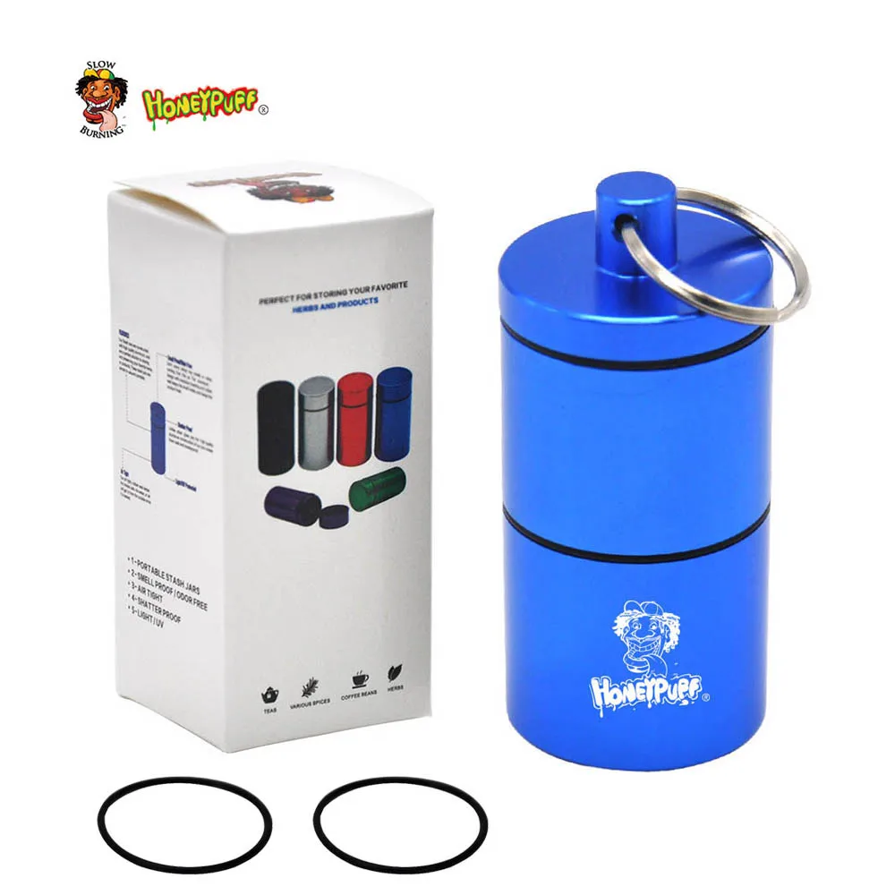 HONEYPUFF Stash Jar-герметичный устойчивый к запаху алюминиевый контейнер с 2 слоями для