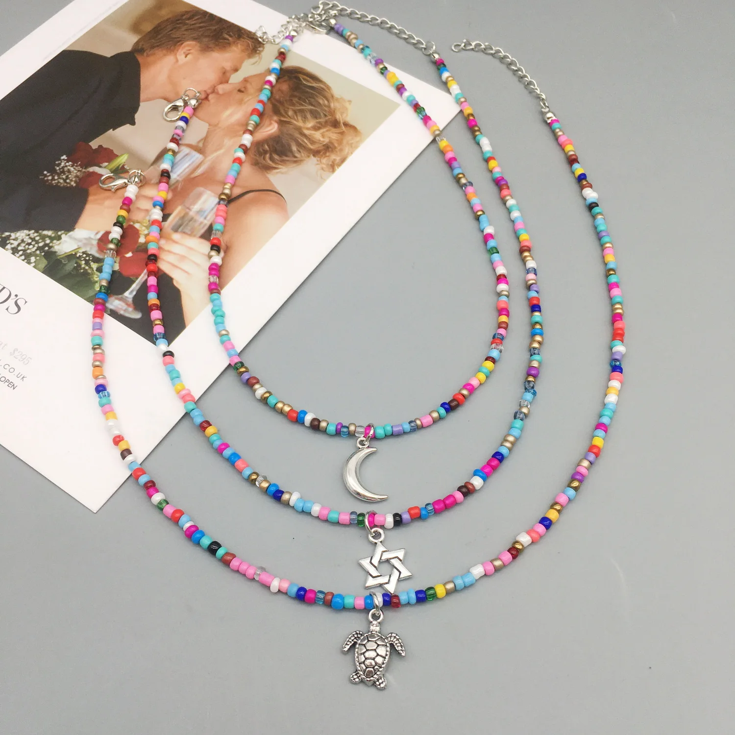 Женское ожерелье с подвеской в виде креста и звезды | Украшения аксессуары