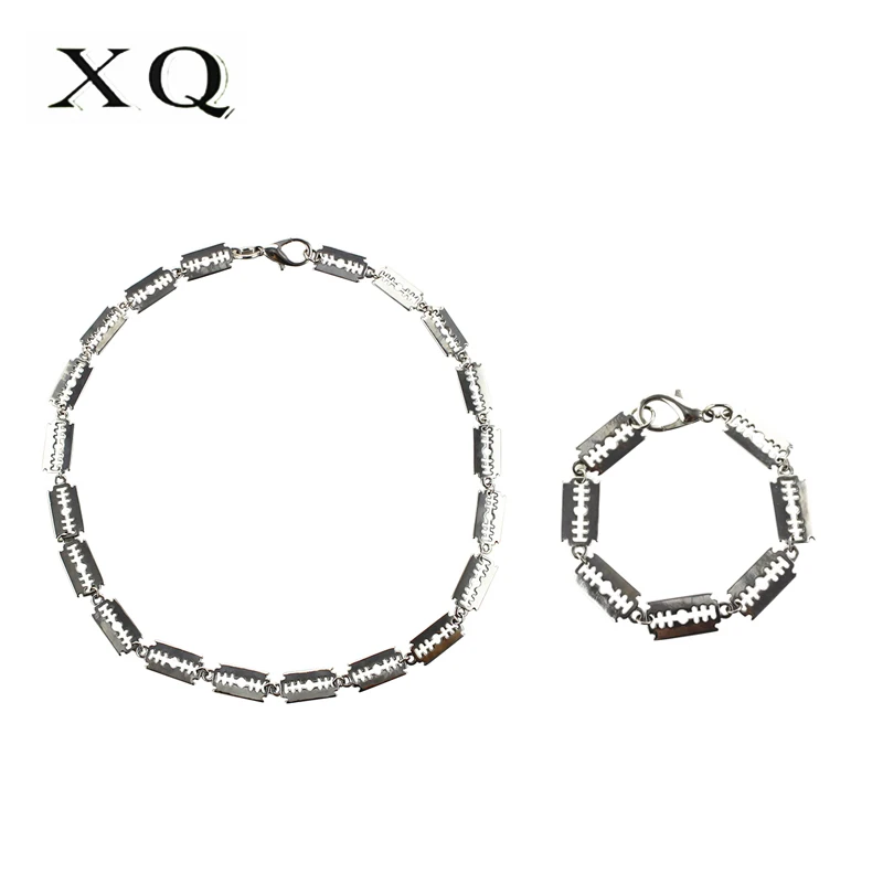 XQ лезвие из цинкового сплава модное Трендовое ожерелье для мужчин и женщин пара