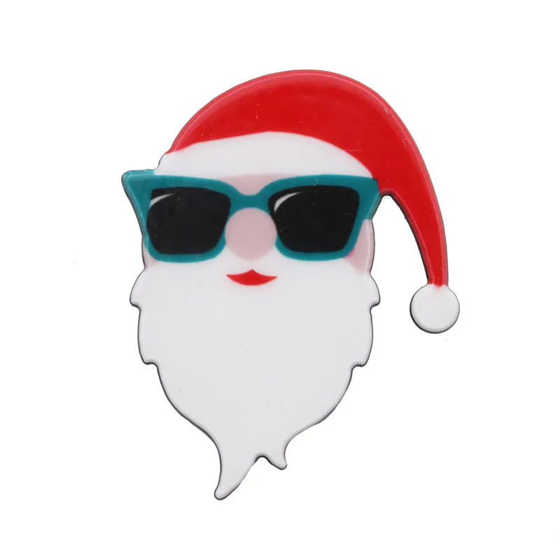 

Acrylic Santa Brooch Lady Vivid Style Winter Christmas Pin Fashion Jewelry Lovely Coat Accessories