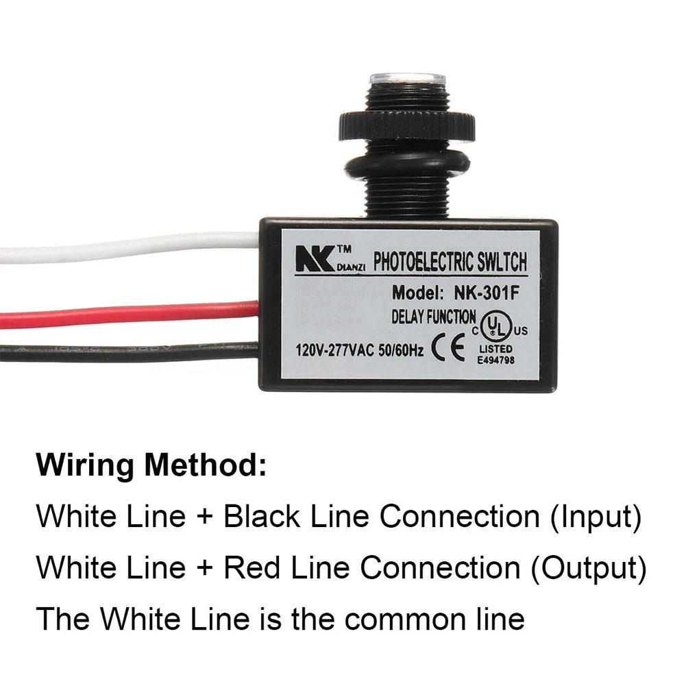 

AC80-277V Photocell Dusk to Dawn Button Photo Control Eye Switch Flush Mount VGE