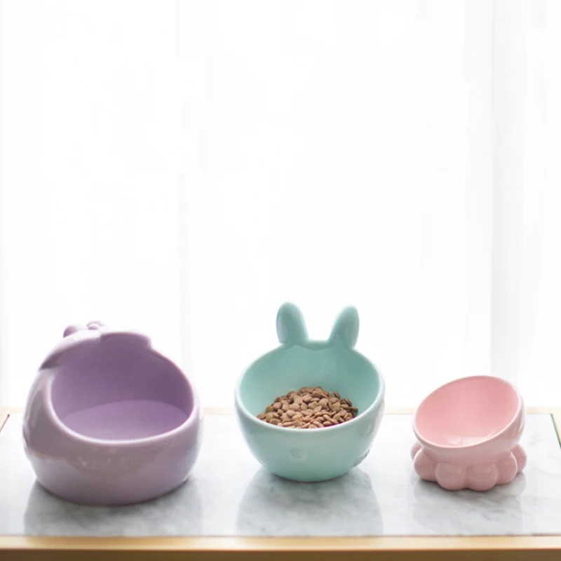Красивая пиала для кошек и собак защиты керамика позвонка рельефные подставки