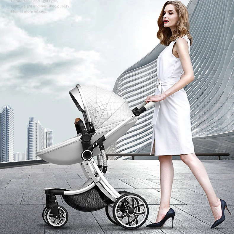Portable Baby Stroller Folding High Landscape Newborn Baby Carriage 2 In 1 Infant Travel Pram